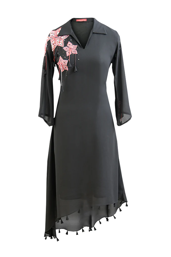 Asymmetric Georgette Kurta - Image 3