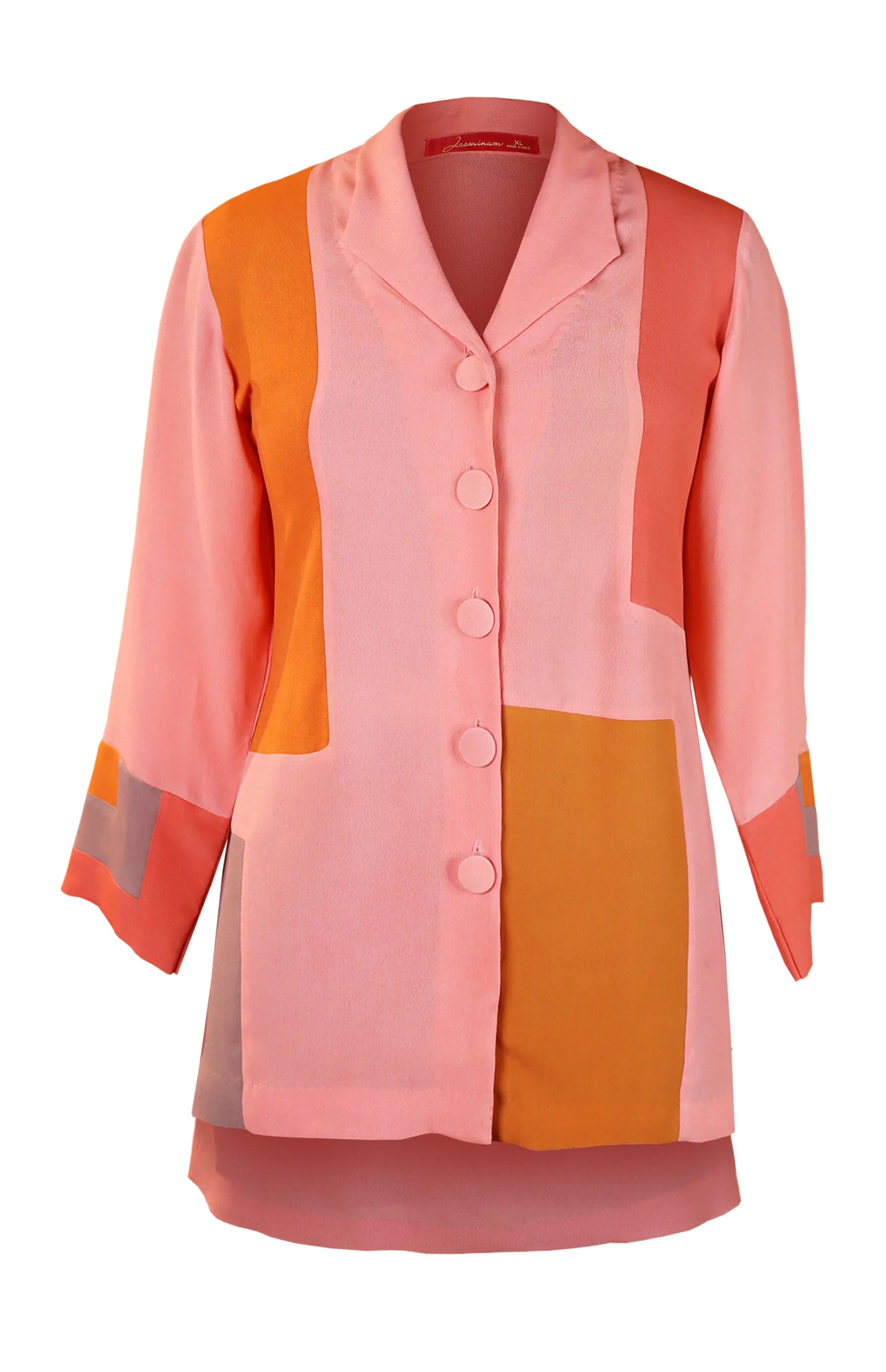 Colour Block Crepe Shirt - Image 3