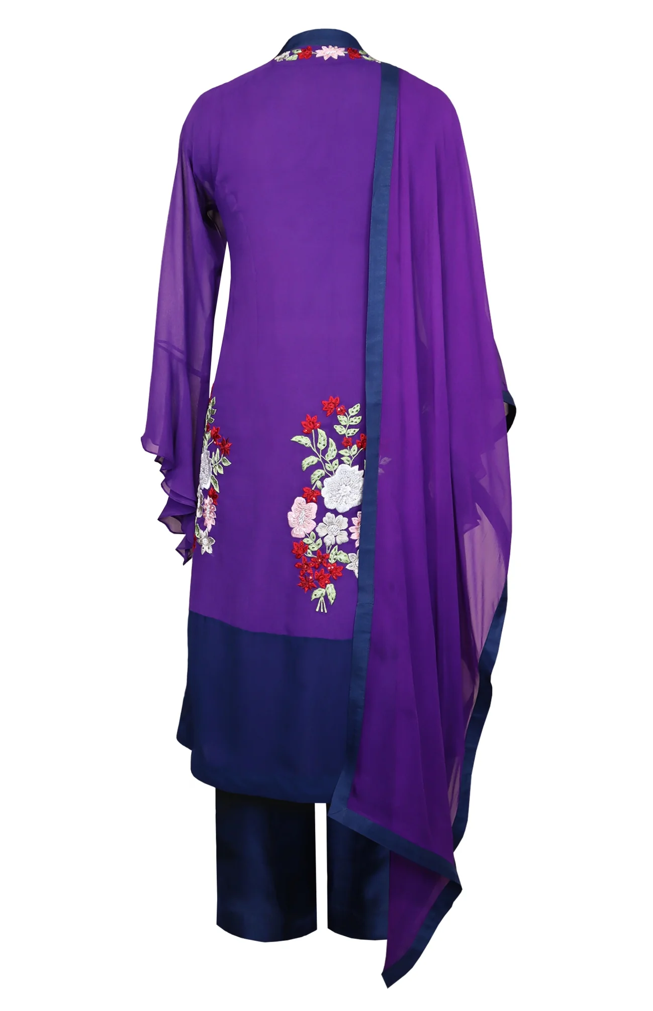 Colour Block Kalidar Suit - Image 4