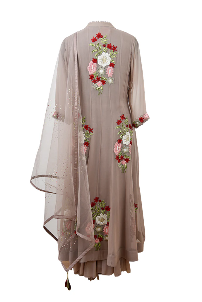 Georgette Anarkali with Sharara - Image 3