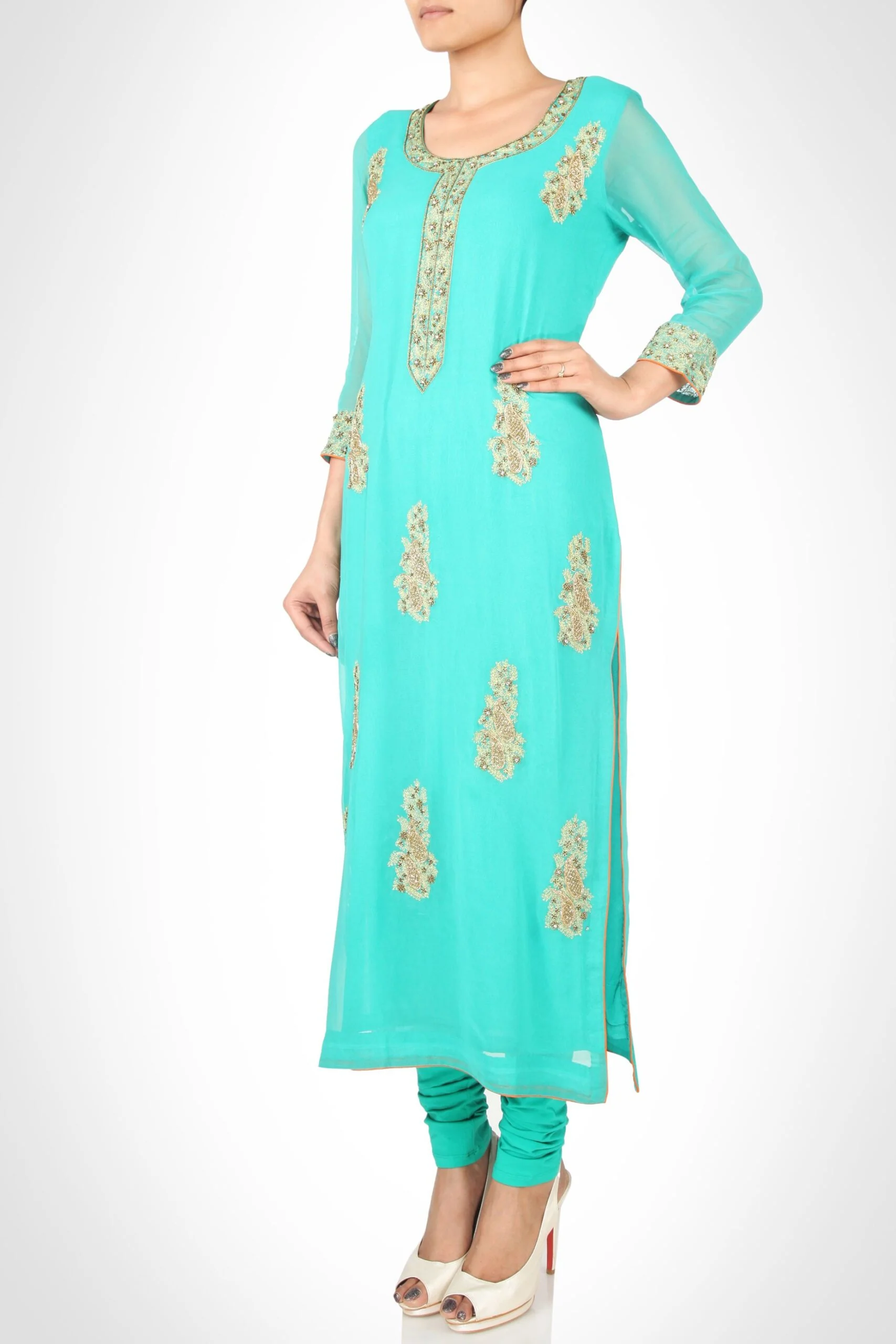 Georgette Suit With Tilla Paisleys - Image 3