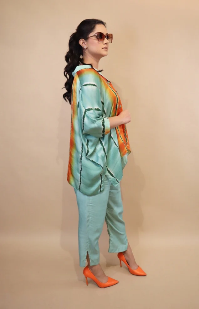 Tie n Dye Kaftan Top Set - Image 3